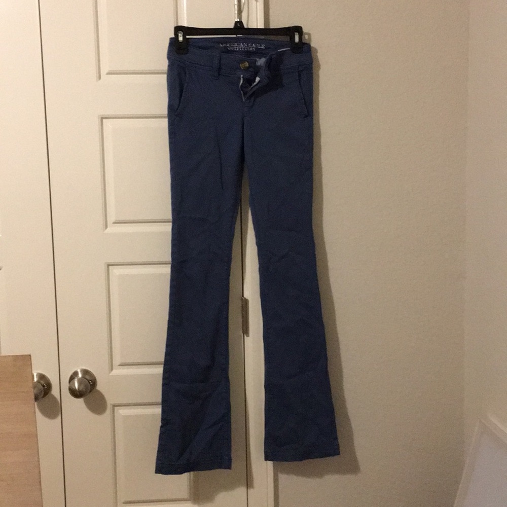 AEO twill super stretch kick boot pants
